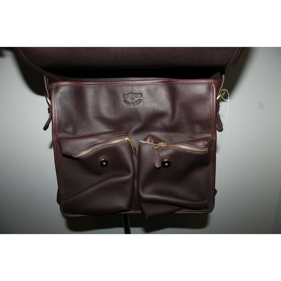 ASTON Orwell Mailman Leather Espresso Brown Messenger‎ Laptop Bag MSRP $385 - Picture 3 of 6